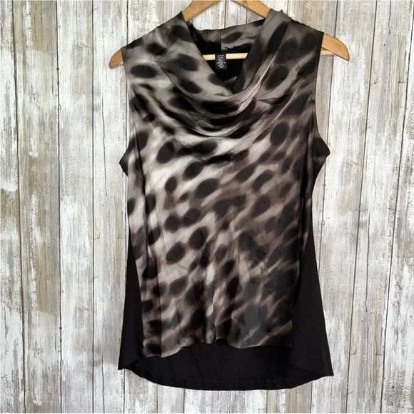 Kenneth Cole Drop Neck Sleeveless Blouse - Picture 1 of 5